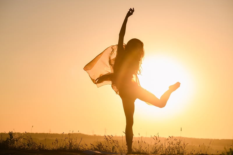 Woman meditating outdoors